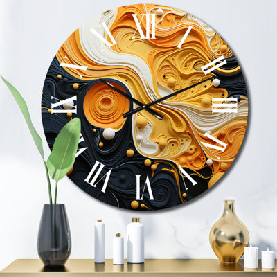 Horloge murale en métal Kamini