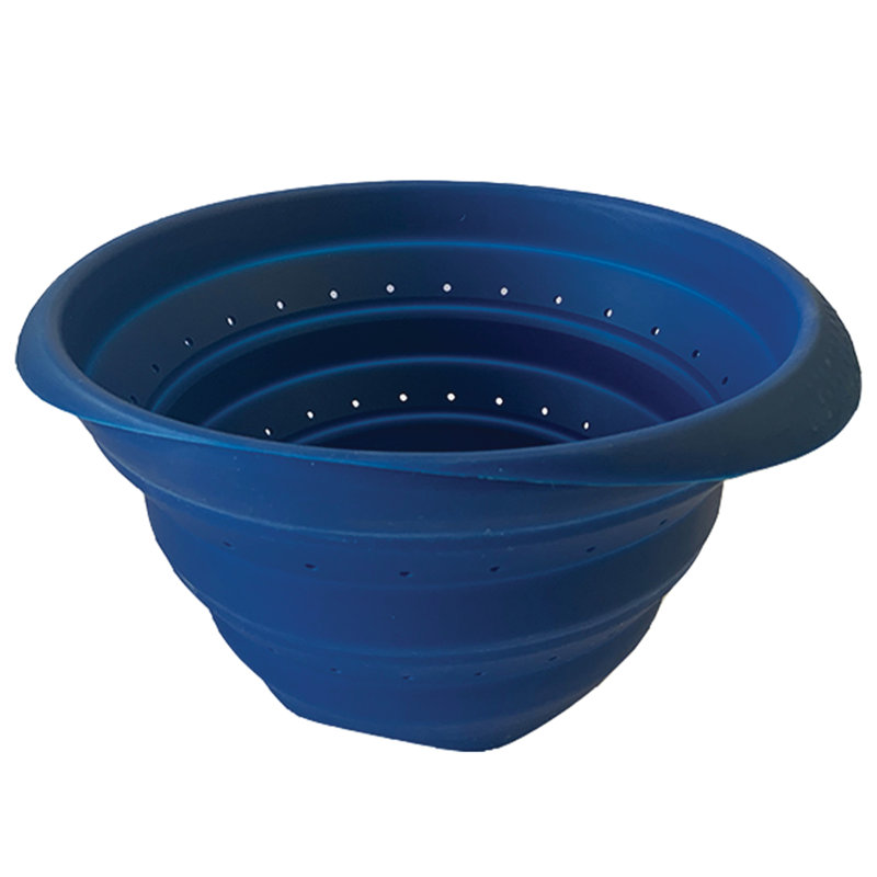 Better Houseware Silicone Colander, Blue