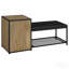 Banc d'entrée avec rangement à chaussures mangue et noir et armoire