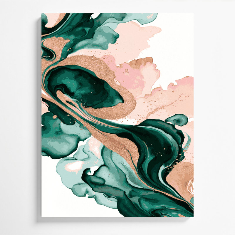 Aquarelle abstraite, art mural beige sur toile 99, H 11 po x l 14 po