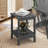  Set Of 4 HDPE 14*13in 2-Tier Outdoor Side Table-939282091