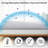 Mattress Topper King 2 Inch Cool Gel Memory Foam - Pressure Relief, Cooling Sleep | Light Gray | Polyurethane