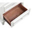 Table de chevet avec 2 tiroirs, blanc