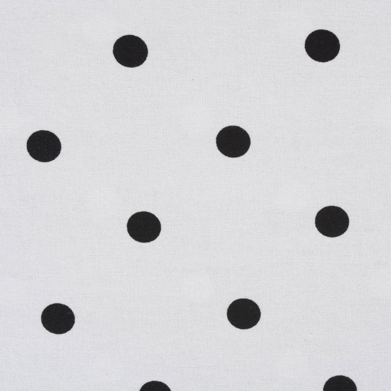 18" Cotton Napkin, Noir / Blanc