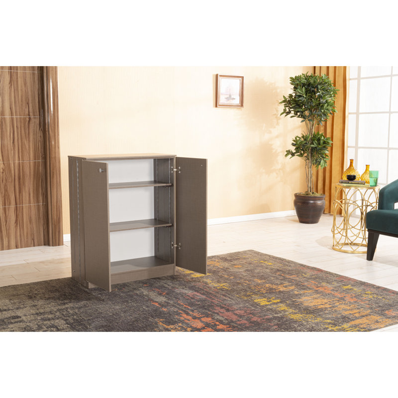 Rangement pour chaussures à 3 niveaux Origamy, Noyer