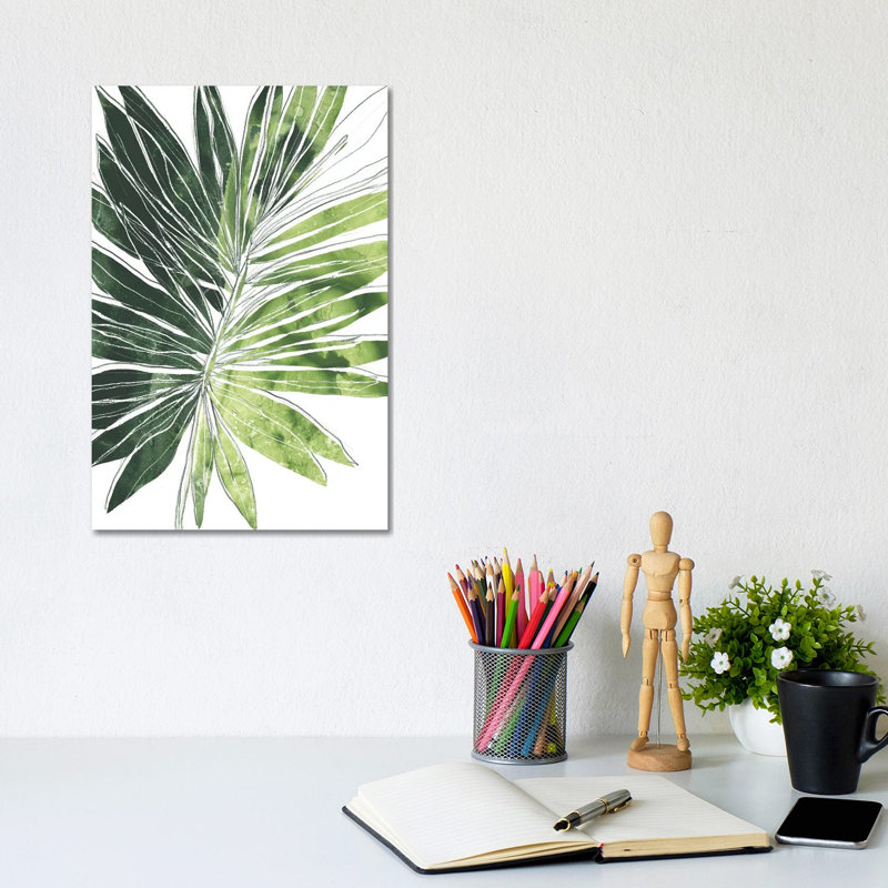 Expressive Palm I by June Erica Vess - Wrapped Canvas Painting, 20.32 cm H x 30.48 cm W