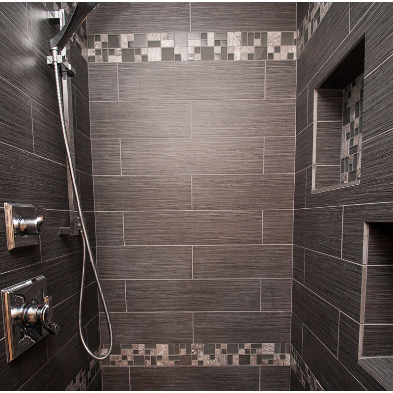 Emser Strands 10-Pack Twilight Porcelain Border Tile (12-in x 12-in)
