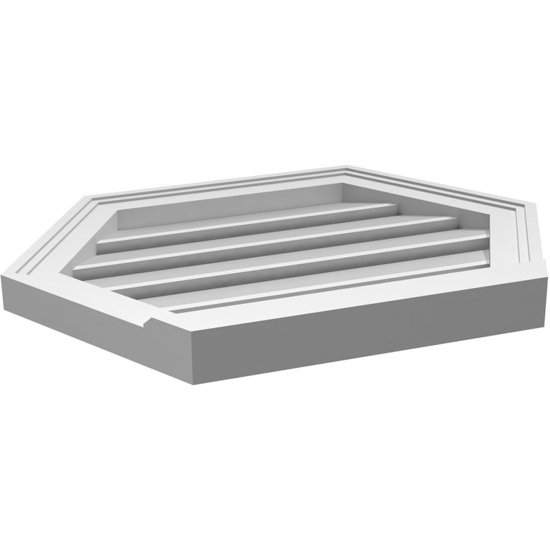 Évent horizontal fonctionnel à pignon en uréthane à surface horizontale Signature, H 18 po x l 24 po x P 2 po