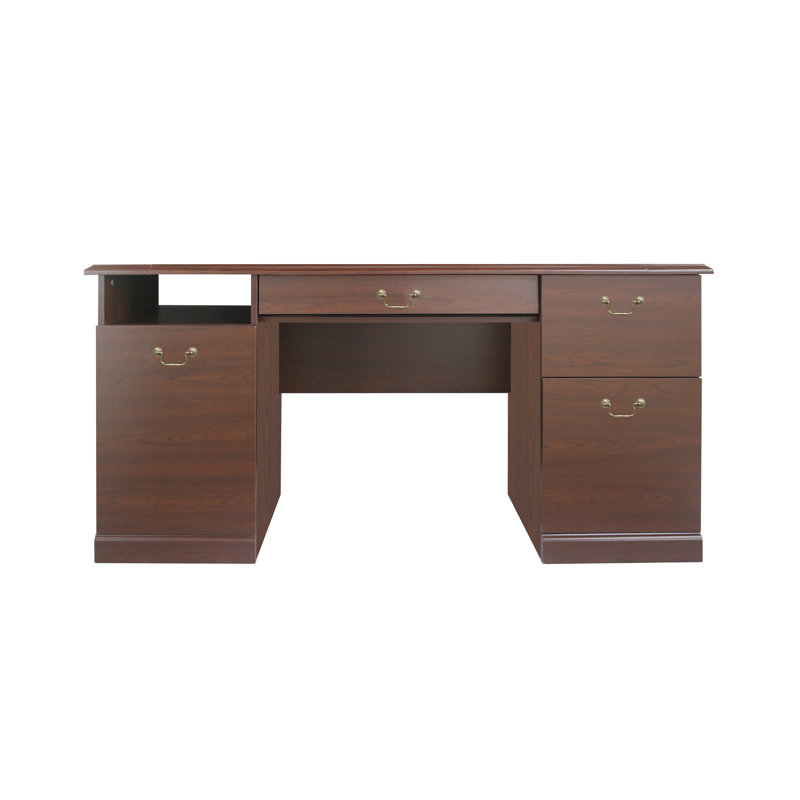 Bureau de direction rectangulaire avec armoire de 60,1 po de largeur, Rouge
