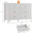 Fluted Wood Dresser, Solid Wood Construction, 47.2" W 6-Drawer Storage Cabinet, Modern Style for Bedroom, Living Room or Entryway-824900119