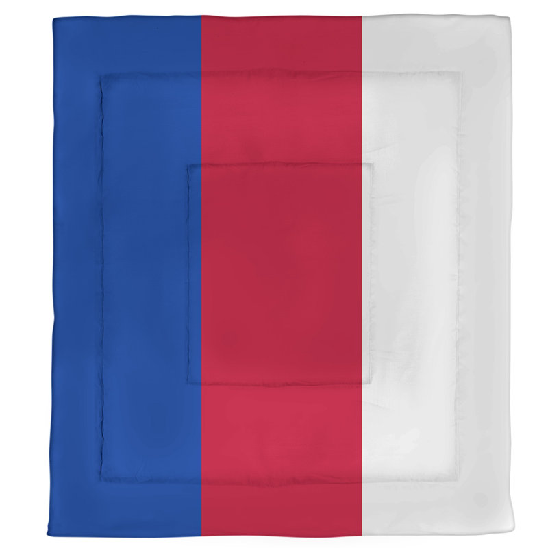 Édredon simple réversible Baltimore Baseball, Édredon très grand, Bleu / Rouge / Blanc