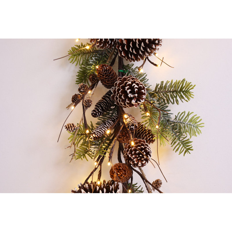 Chemin de table illuminé Snowy, L 6 pi