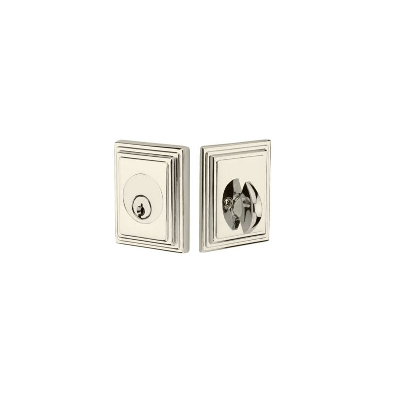 Wilshire Single Cylinder Deadbolt For 1-3/8" To 2-1/8" Door Unlacquered Brass Finish, Satin Nickel