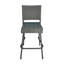 Ensemble de 2 tabourets de bar 29 po en rotin PE sans accoudoirs, gris-1028144606