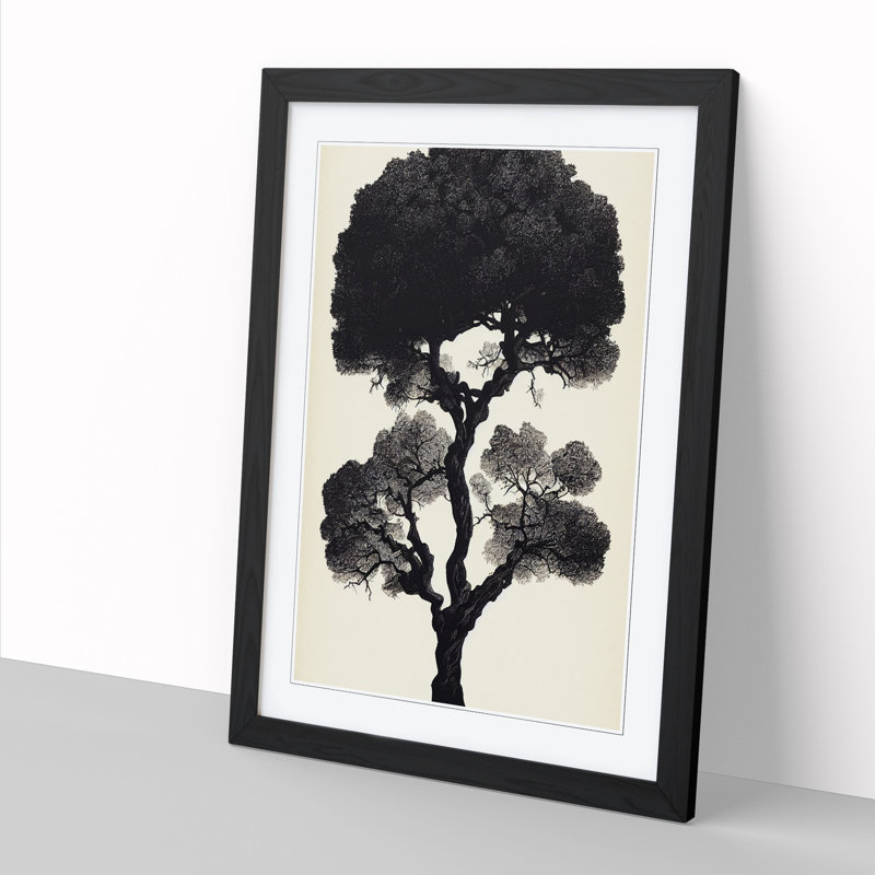 Pear Tree Shadow Vol.1 - Single Picture Frame Print, Black, 34cm H x 25cm W x 2cm D