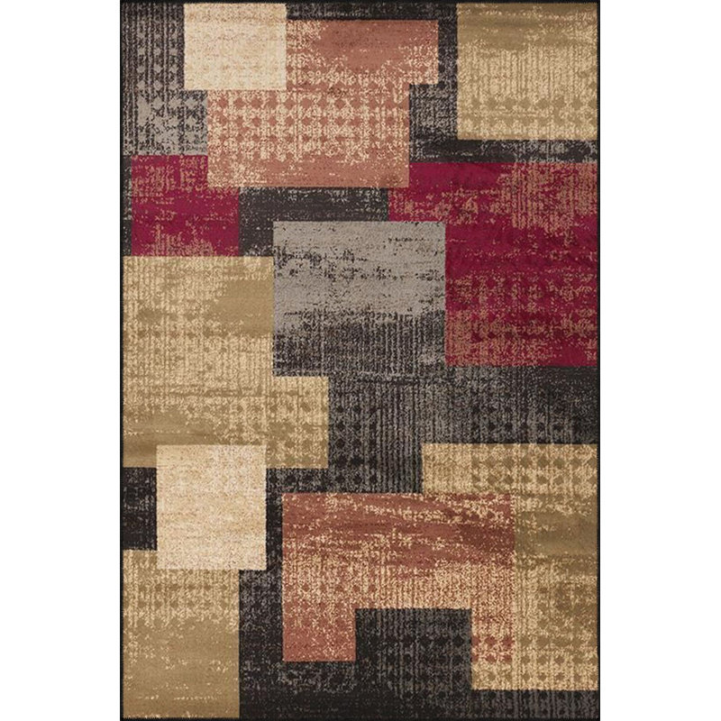 Colorful Rectangular Patterned Woven Base Machine Washable Rug, Runner 4'11" x 9'10" Rug Pad Included