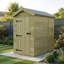 Total Sheds 4ft x 5ft Apex Garden Shed - Single Door - No Windows - Pressure Treated Timber - UK Manufactured