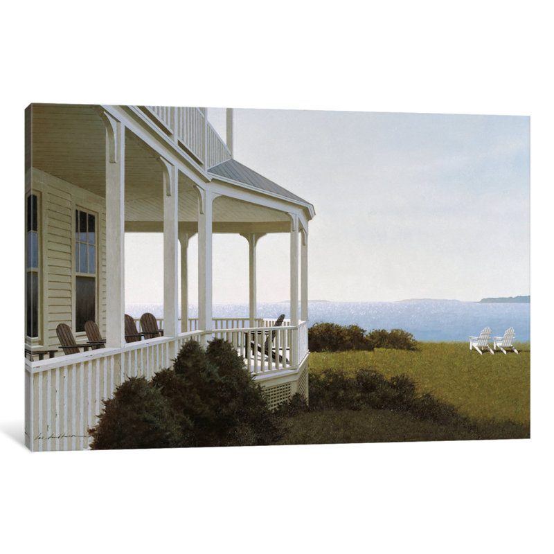 Porche chaises, reproduction de photo sur toile tendue, H 12 po x l 18 po x P 1,5 po