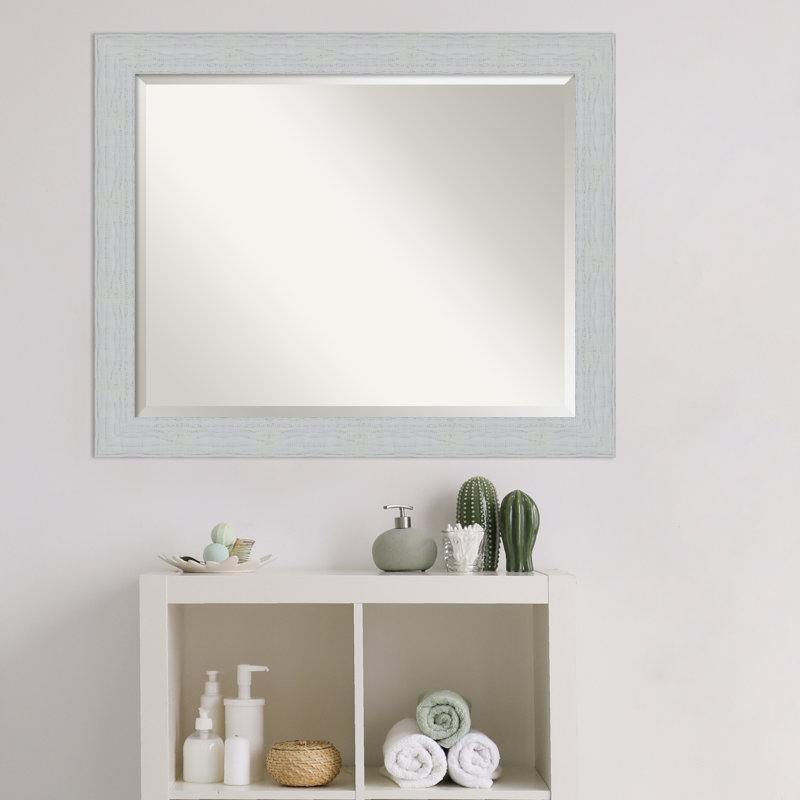 Miroir de salle de bain Prynne, H 26 po x l 32 po, Blanc