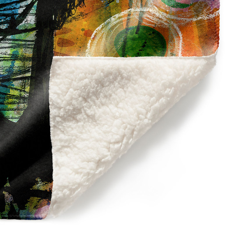 Couverture sherpa doux voyage de rêve 01, l 68 po x L 80 po