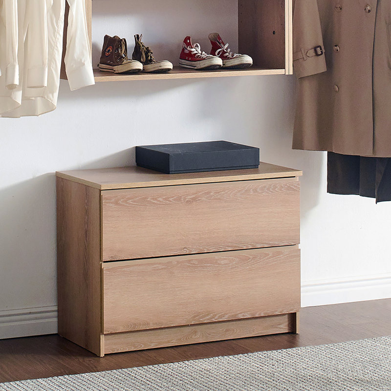 Oak Wall Mounted Wood Closet System