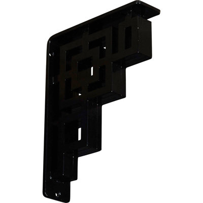 2"W x 7 1/2"D x 10"H Eris Wrought Iron Bracket, (Triple center brace) (4-Pack)