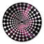 Horloge murale rose et noire-101234331
