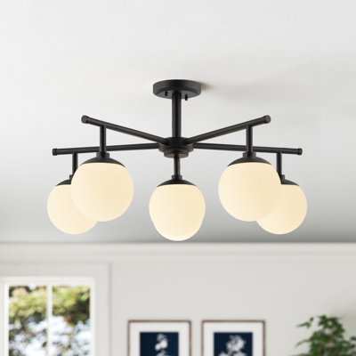 Bathesda Iron Semi Flush Mount