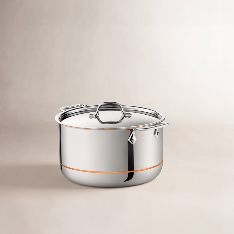 Marmite avec couvercle en cuivre All-Clad, 8 pintes