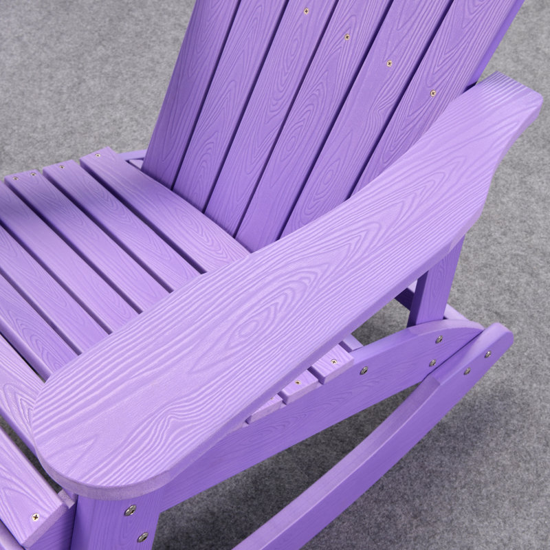 Chaise Adirondack berçante d'extérieur FCR2, Mauve