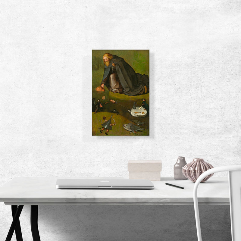 " The Temptation Of St Anthony Detail 1510 " by Hieronymus Bosch Painting Print, 18" H x 12" W x 1.5" D
