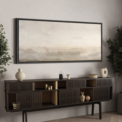 Minimal Landscape Muted Abstract Minimalist Neutral Décor Extra Large Framed Canvas Print Wall Art