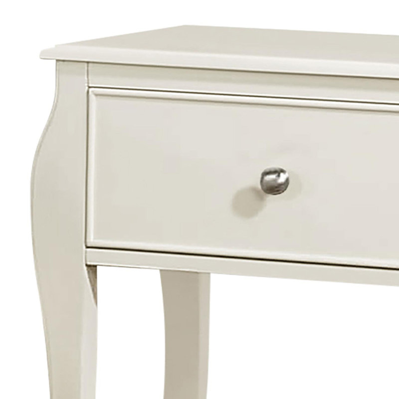 Table de chevet 1 tiroir Jeunesse blanc crème