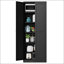 Armoire de cuisine 72 pouces en métal noir avec 5 tablettes réglables, assemblage sans outil, organisateur de rangement robuste pour la maison