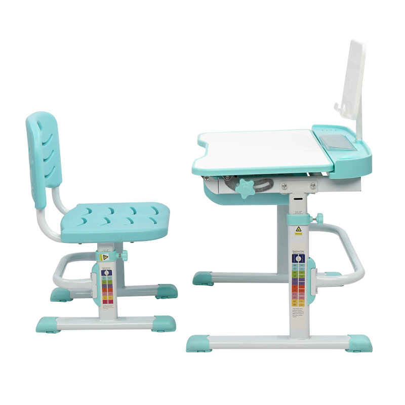 Ensemble de bureau d'écriture et de chaise pour enfants 27,56 po Lydney, Vert