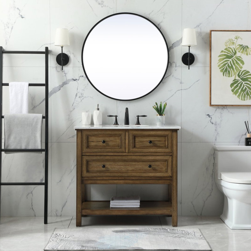 Ensemble de meuble-lavabo simple 36 po Voss, Bois flottant