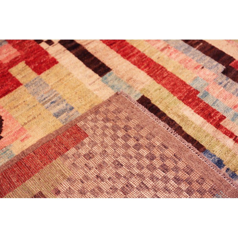 Nazmiyal Collection Contemporary Abstract Colorful Rug 5ft 1in X 6ft 7in