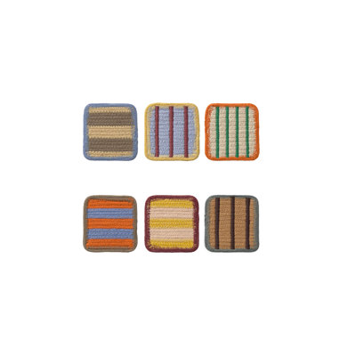 Set Of 6 Coasters Color On
