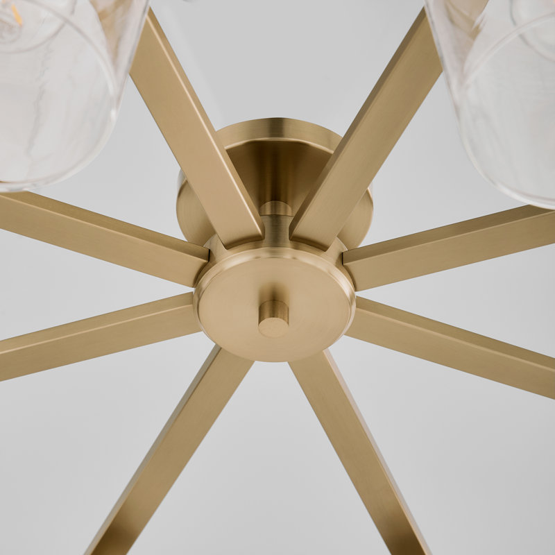 Lynnisha 8 Light Ceiling Mount, Antique Brass