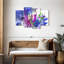 Ensemble de 4 fleurs abstraites sur toile-204860205