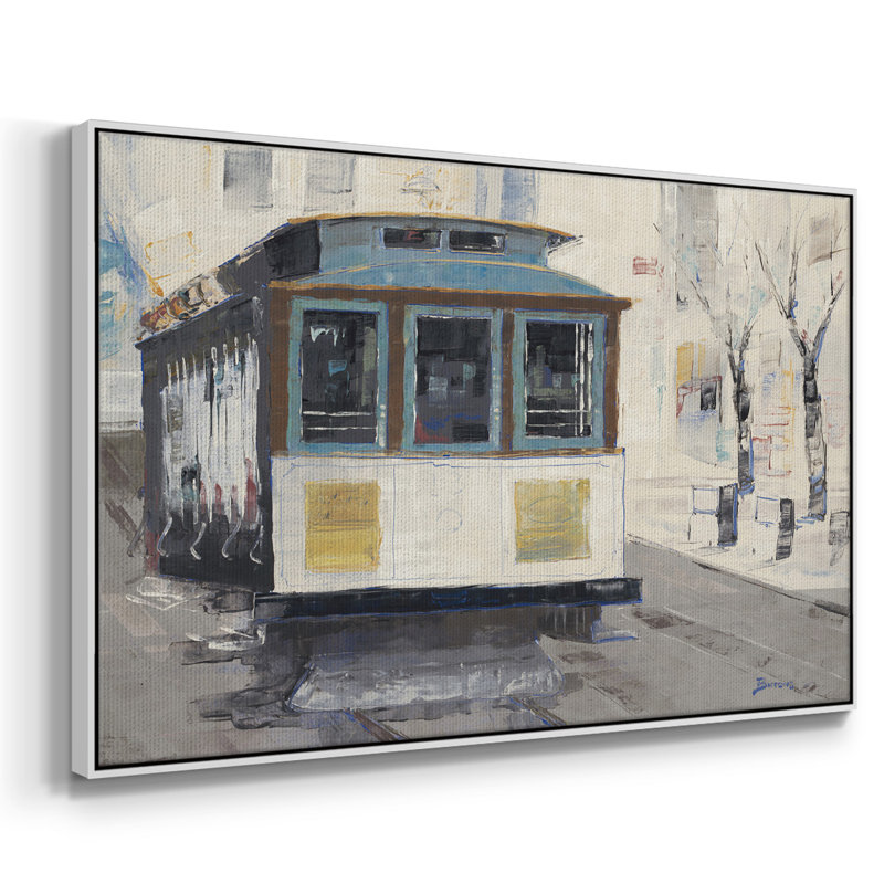 «Cable Town», reproduction sur toile avec cadre flottant, H 27 po x l 41 po x P 2 po, Cadre blanc