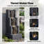 Fontaine d'extérieur moderne noire de 40 po avec lumières DEL et pompe de 15 W certifiée ETL - Cascade contemporaine à plusieurs niveaux