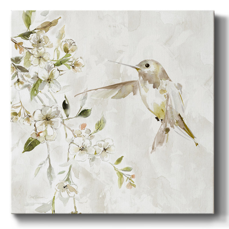 Colibri IV sur toile, H 8 po x l 8 po x P 1,5 po