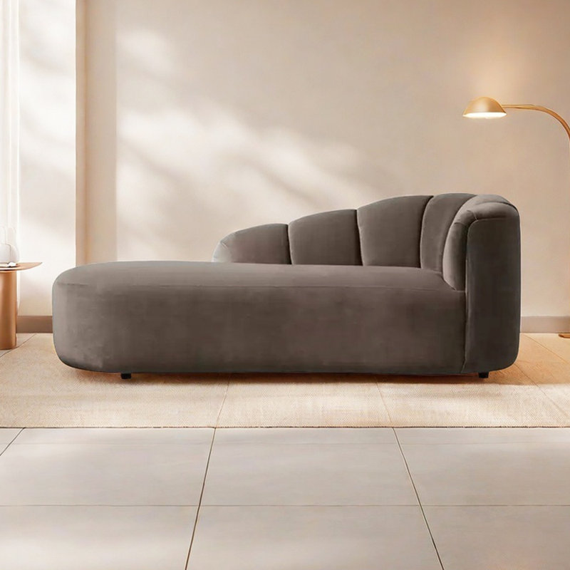 Méridiennes en flanelle Elegant Minimalist, Orienté à droite