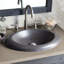 Cuyama Slate Stone Handmade Oval Drop-In Bathroom Sink-70143080