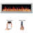 Litedeer Homes Latitude II ZEF68X 68" Smart Electric Fireplace | Ultra-Slim Wall Mounted & Recessed White Frame | HD Multi-Flame, Breathing Logs with Crushed Ice Rocks Decor, App Control