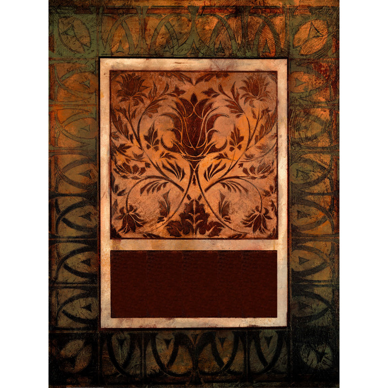 Scarlet Symmetry Brown - impression sur toile tendue, H 16 po x l 12 po