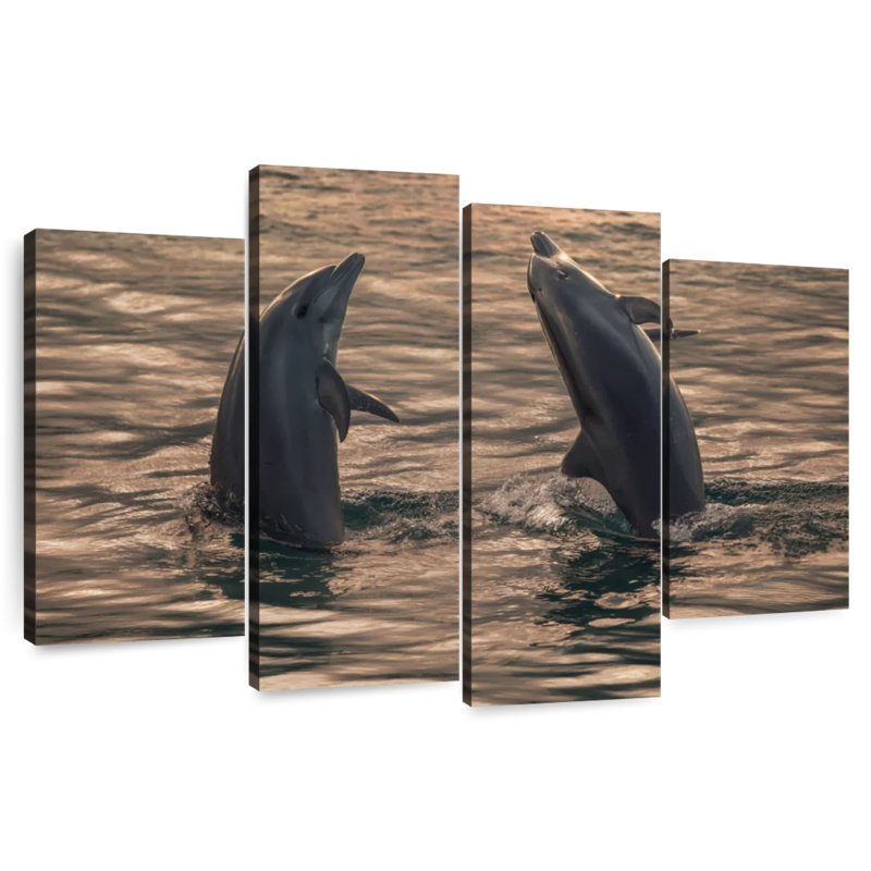Dancing Dolphins, H 48 po x l 75 po