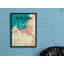 « fukuoka city map », reproduction d’impression sur affiche en couleur-22633735