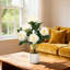 Ensemble de 2 fleurs artificielles de pivoines et d'hortensias - Faux plantes blanches réalistes avec feuilles vertes - Faux plantes décoratives d'intérieur et d'extérieur pour la maison, le salon, le bureau, le porche-1036593392
